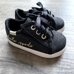 Black glitter baby Keds x Kate Spade. Size 2 (3-6 months).